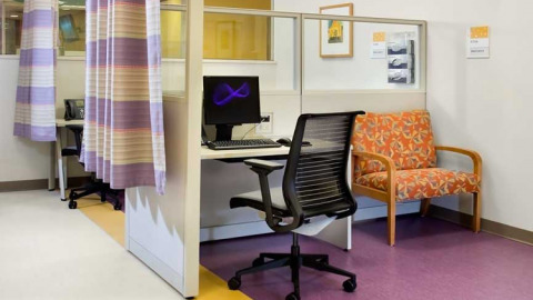 Admissions area of hospital – Children’s Hospital and Clinics of Minnesota