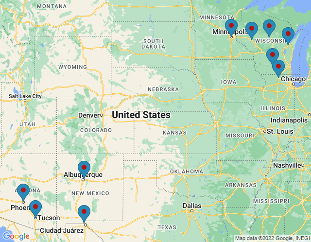 Map of Minneapolis Office Furniture Showroom & Worklab