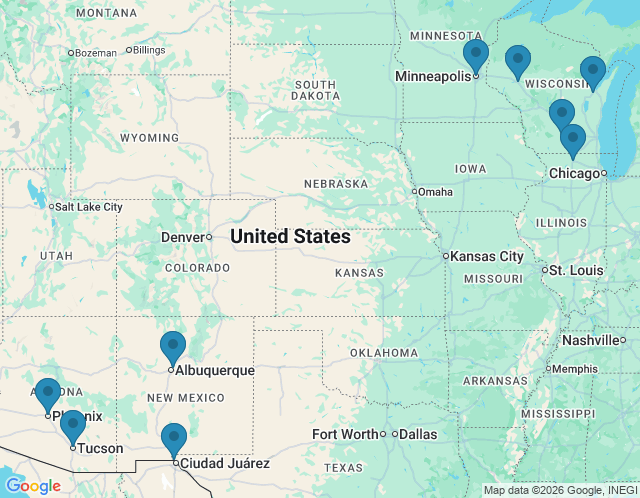 Map of Minneapolis Office Furniture Showroom & Worklab