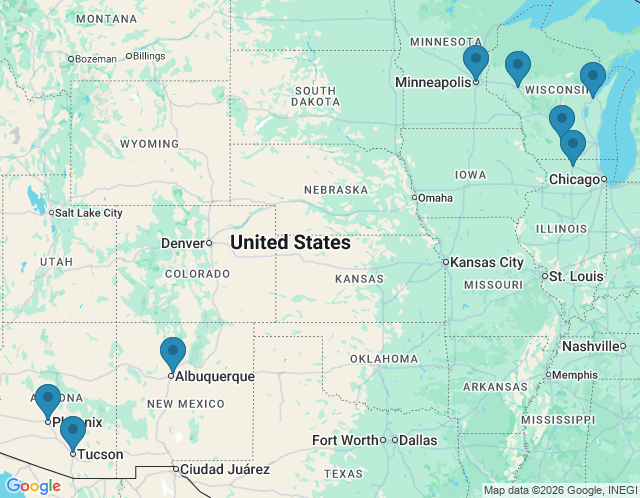 Map of Minneapolis Office Furniture Showroom & Worklab